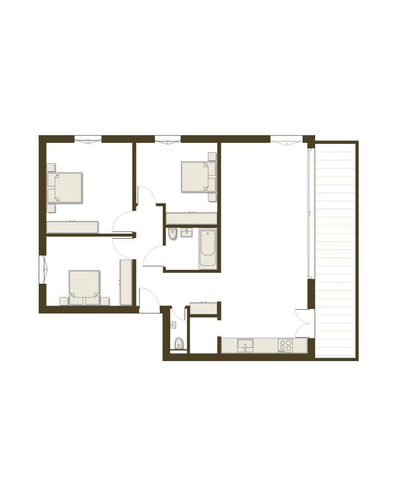 Appartement / BUISSON 7 - niv 2ème étage